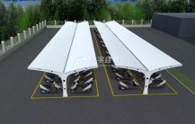 【hy590海洋之神检测中心建材】停车棚膜结构的特点